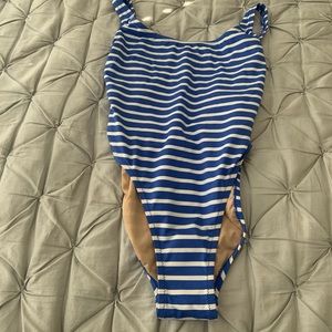 Blue and white stripe j. Crew one piece swimsuit